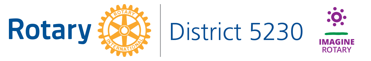 district 5230 logo with Rotary 2022-23 theme