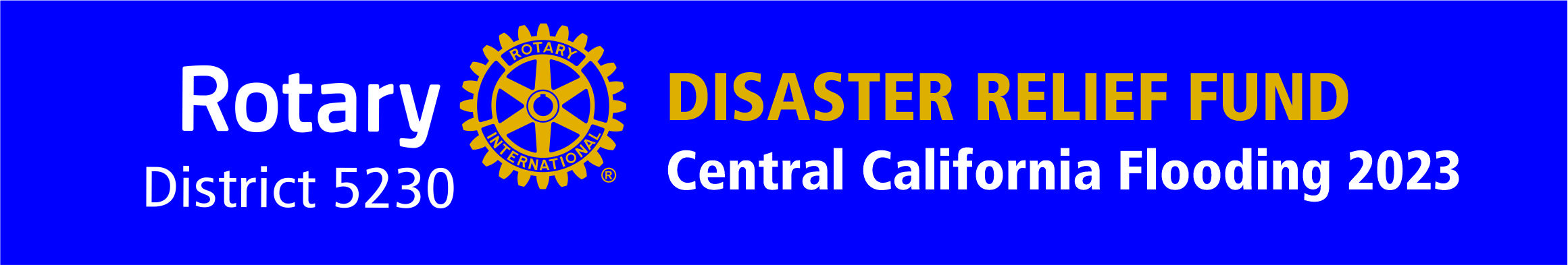 Rotary District 5230 Disaster Relief Fund Banner